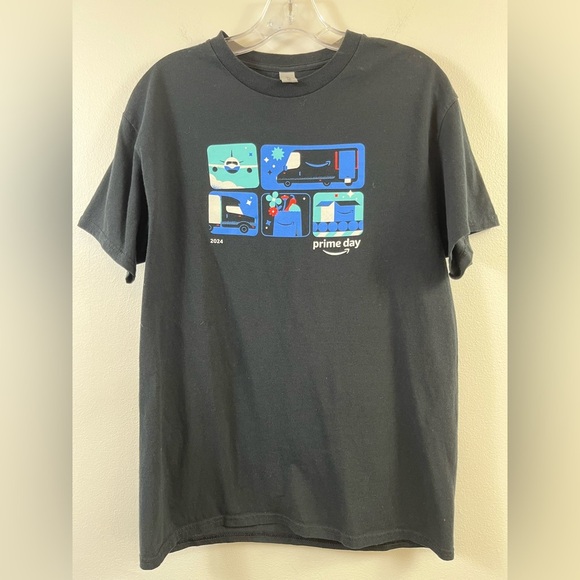 Amazon Prime Day 2024 Black Graphic T-Shirt, Sz MD - Picture 1 of 11
